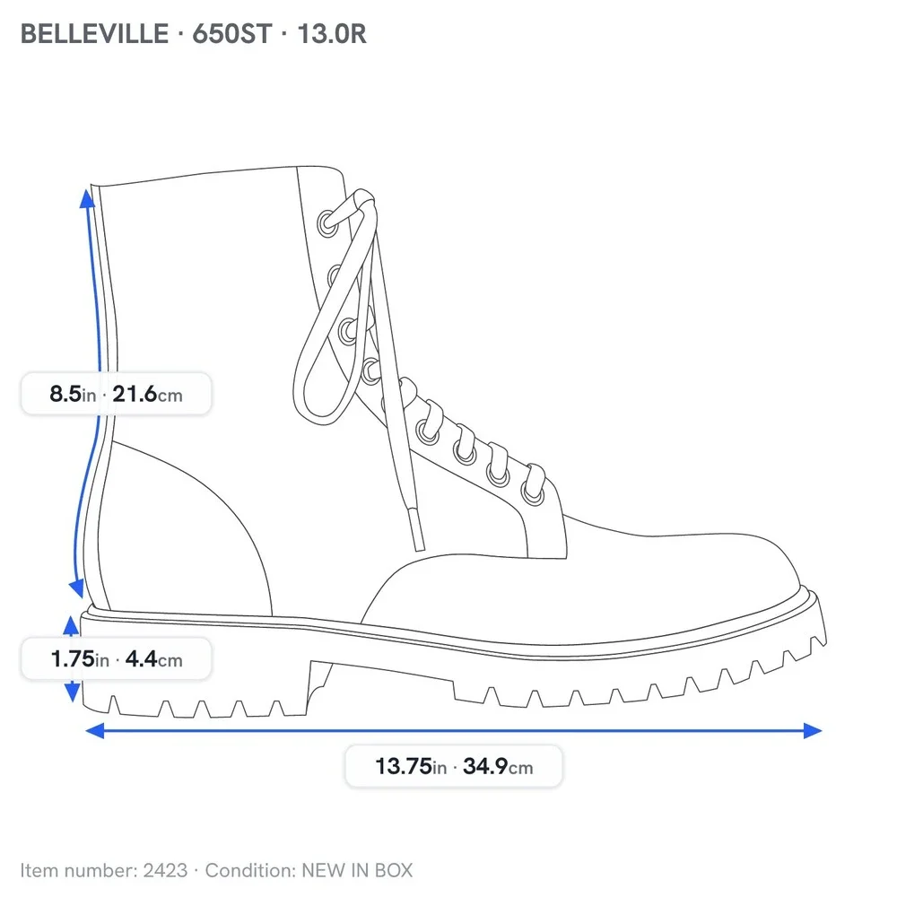 Belleville 650 ST Safety Boot Mens 13R Sage Green New USAF Steel Toe Tactical
